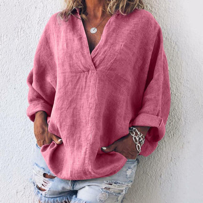 Lara™ - Casual Linnen Pullover Top