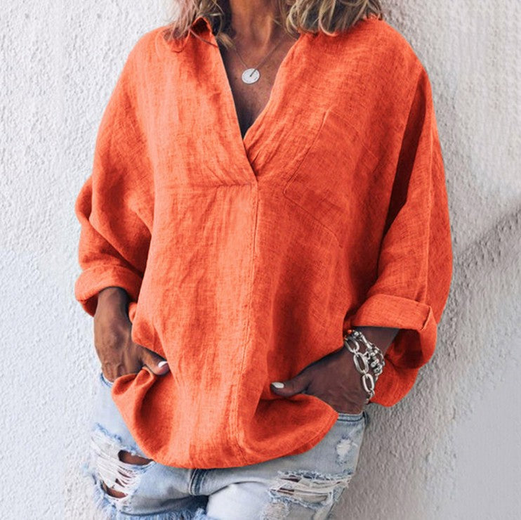 Lara™ - Casual Linnen Pullover Top