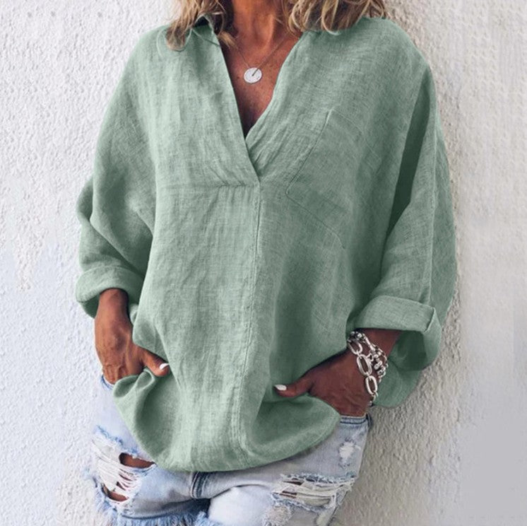 Lara™ - Casual Linnen Pullover Top