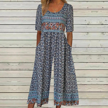 Eliza™ - Bloemenprint Jumpsuit met Zakken