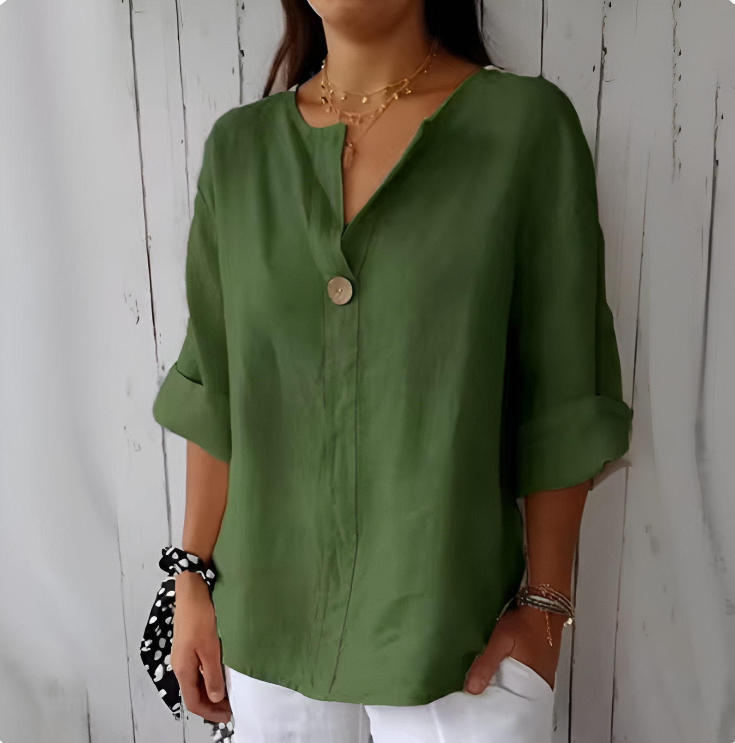 Amira™ - Casual Linnen Dames Blouse