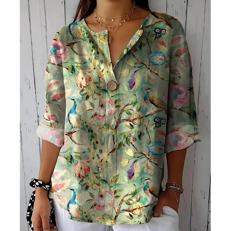 Elaine™ - Chique Bloemenprint Blouse