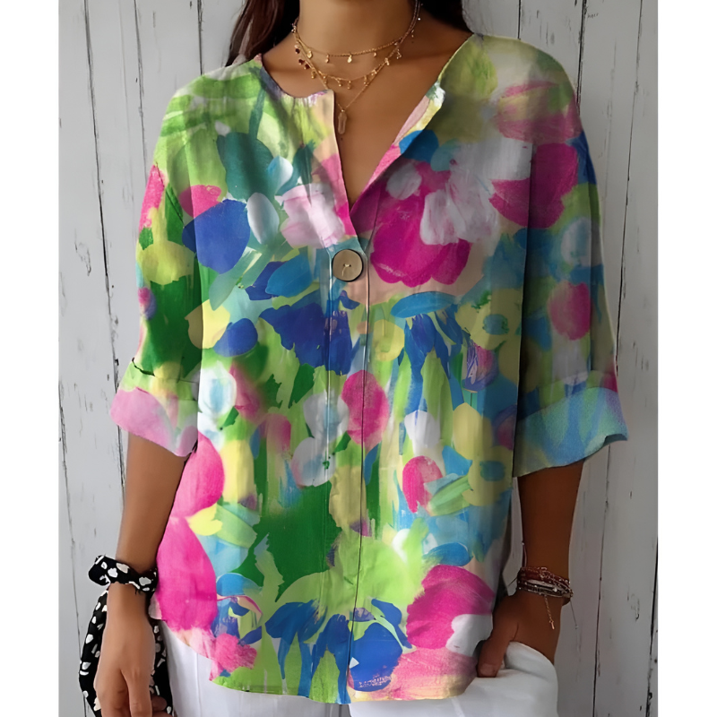 Elaine™ - Chique Bloemenprint Blouse