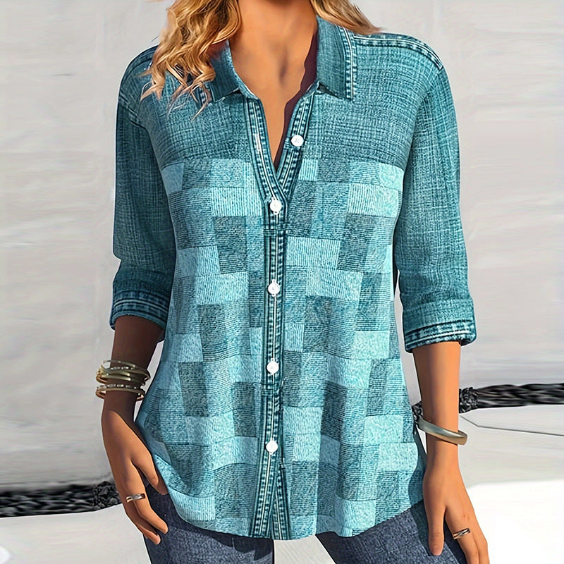 Sasha™ - Casual Denim Dames Blouse