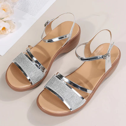 Hana™ - Luxe Orthopedische Sandalen met Sierlijke Kettingdetails