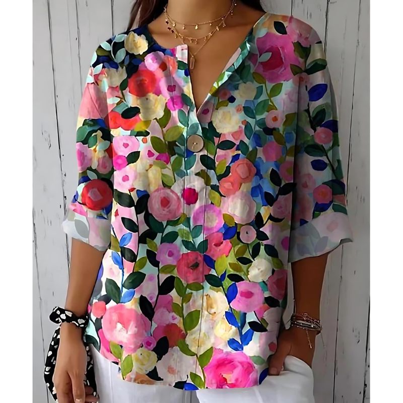 Elaine™ - Chique Bloemenprint Blouse