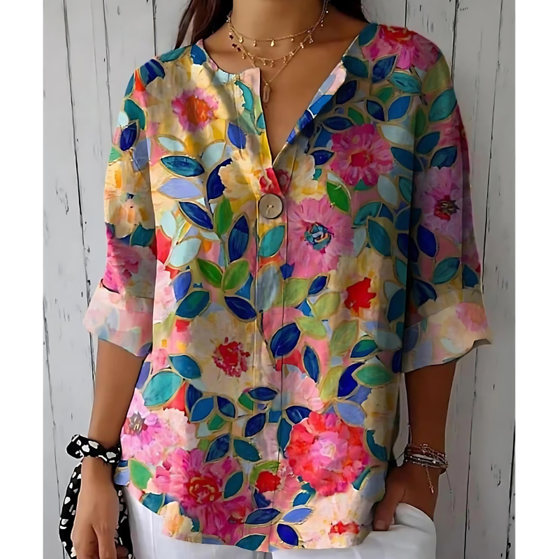 Elaine™ - Chique Bloemenprint Blouse