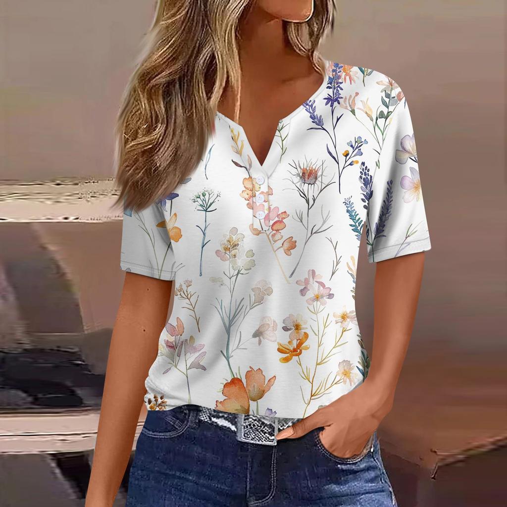 Alkema™- Zomerse Print V-hals Top