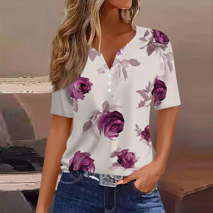 Alkema™- Zomerse Print V-hals Top