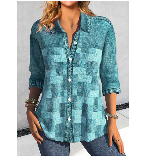 Sasha™ - Casual Denim Dames Blouse