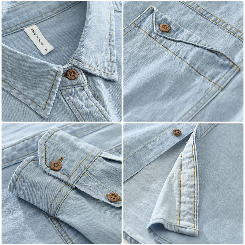 Joross™ - Casual Denim Blouse Voor Mannen