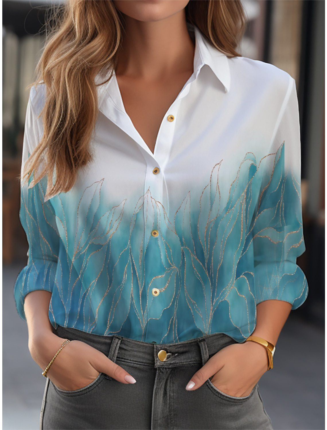 Avery™ - Elegante Lange Mouwen Blouse