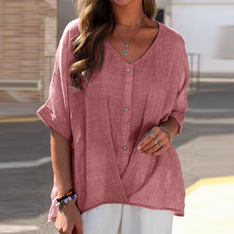 Patricia™ - Casual Linnen Pullover Blouse