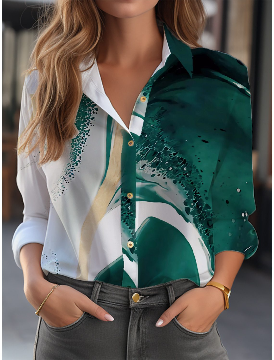 Avery™ - Elegante Lange Mouwen Blouse