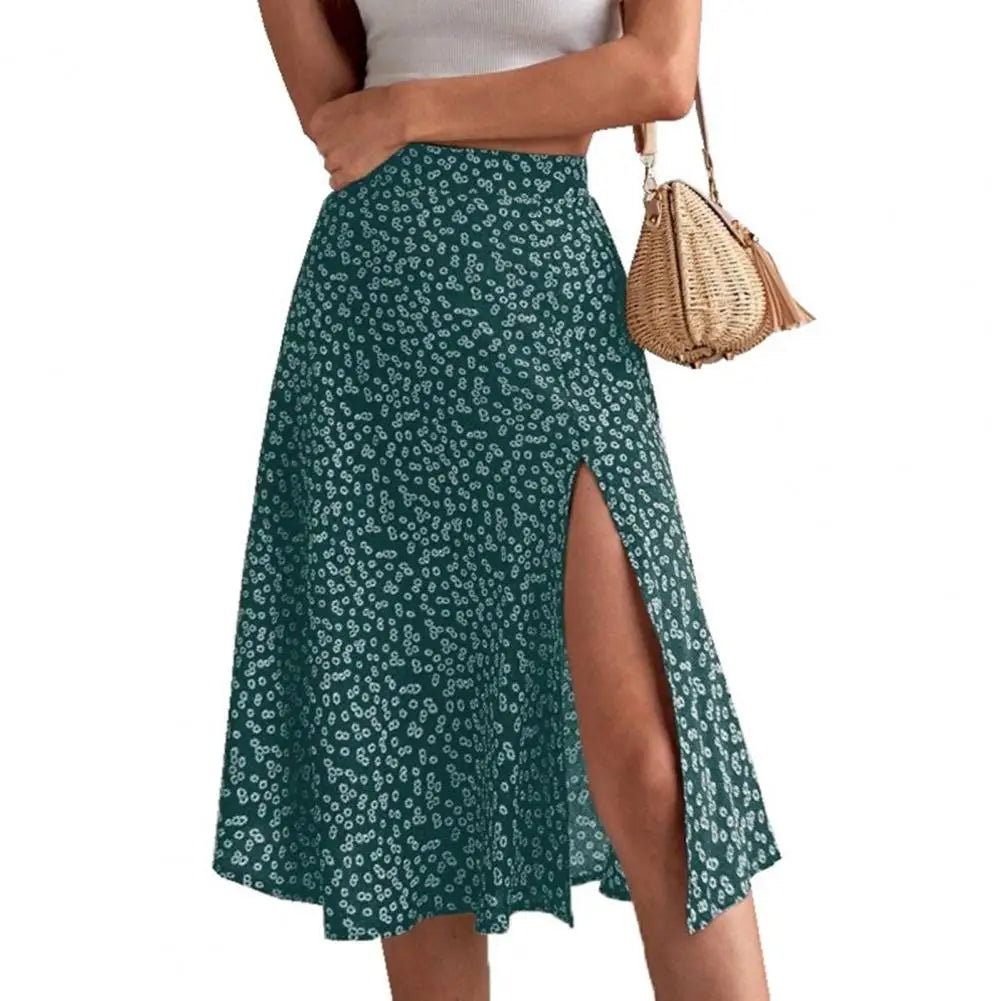 Greta™ - Elegante Midi-Rok met Split