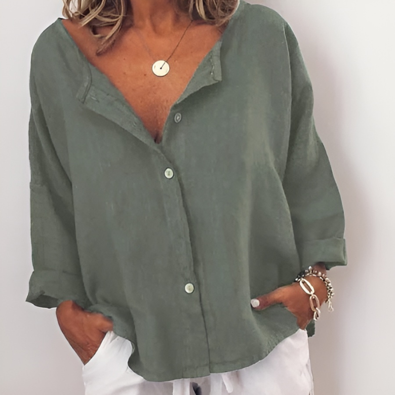 Beatrixe™ - Modebewuste Linnen Blouse