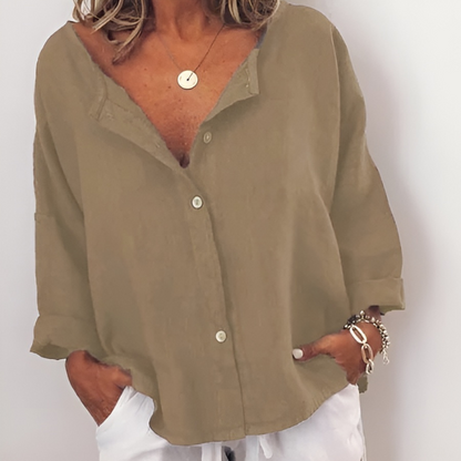 Beatrixe™ - Modebewuste Linnen Blouse