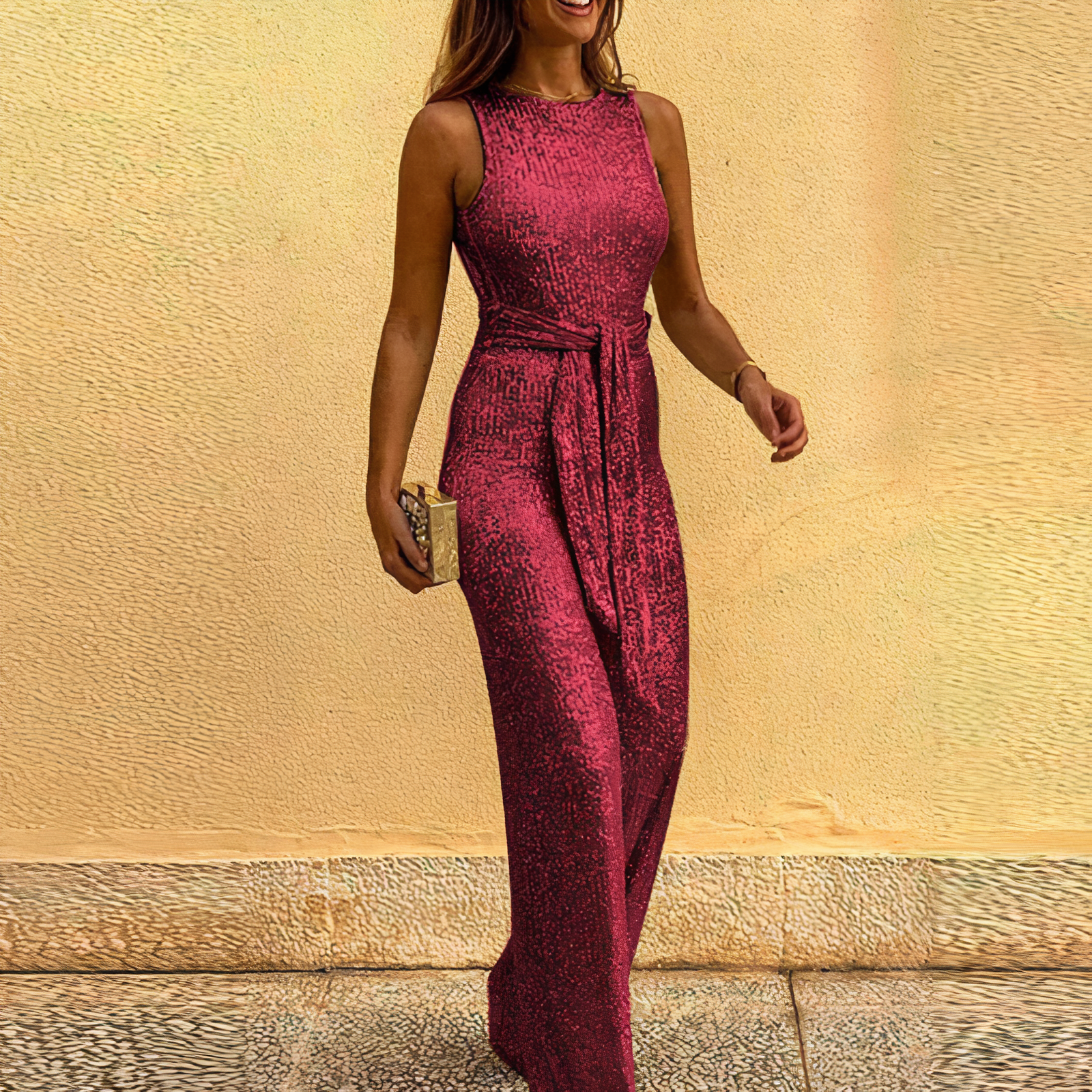 MONICA - Glamoureuze Glitter Jumpsuit