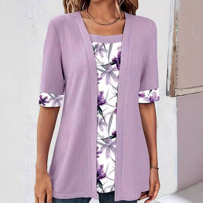 Karla™ - Elegante Bloemen Top met Vest