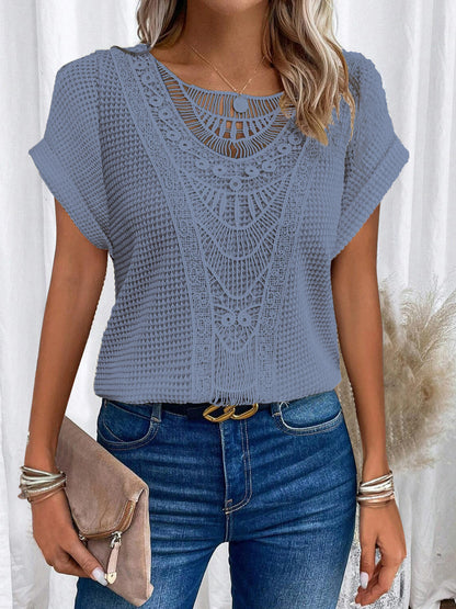 Clouie™ - Elegante Top met Bohemian Kanten Details