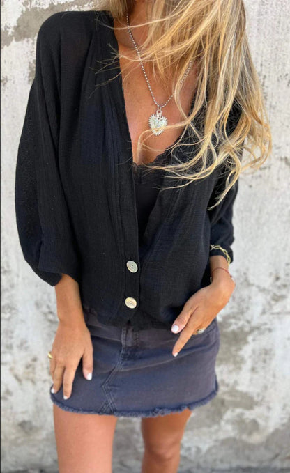 Anamarie™ - Casual Katoenen Linnen Blouse