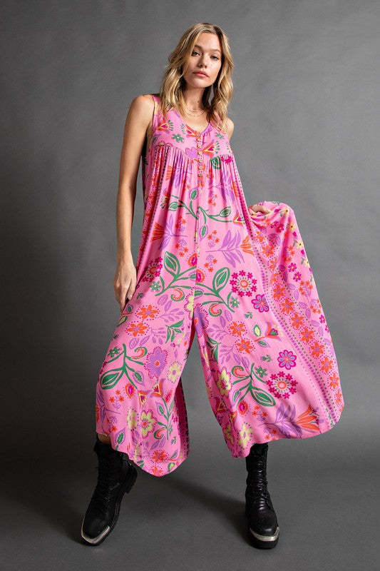 Imani™ - Relaxte Jumpsuit Met Bloemenprint