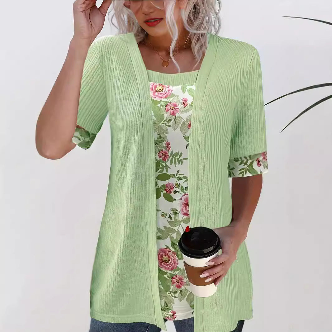 Karla™ - Elegante Bloemen Top met Vest