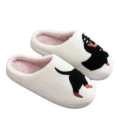 Lena - Schattige Fuzzy Teckel pantoffels met patroon