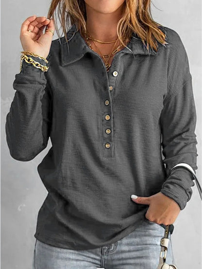 Indy™ - Stijlvolle Knoopsluiting Longsleeve