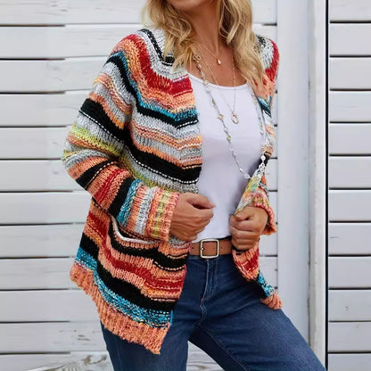 Shaina™ - Kleurrijke Gebreide Dames Cardigan