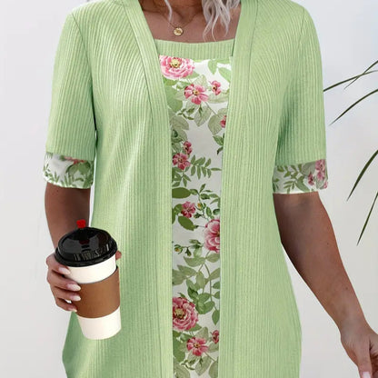 Karla™ - Elegante Bloemen Top met Vest