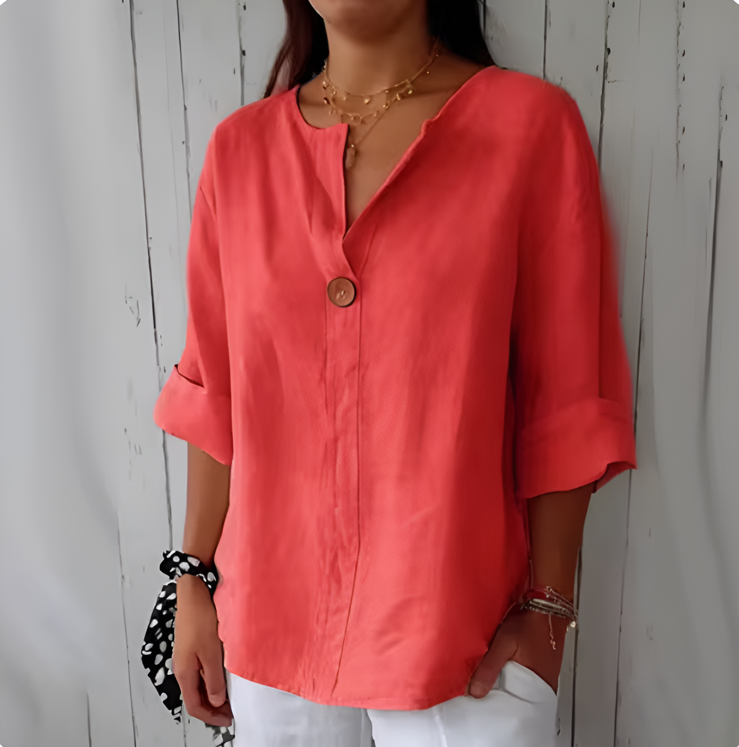 Amira™ - Casual Linnen Dames Blouse