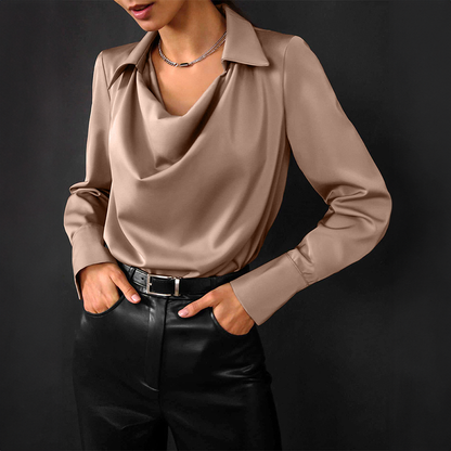 Valeria™ - Stijlvolle Satijnen Blouse