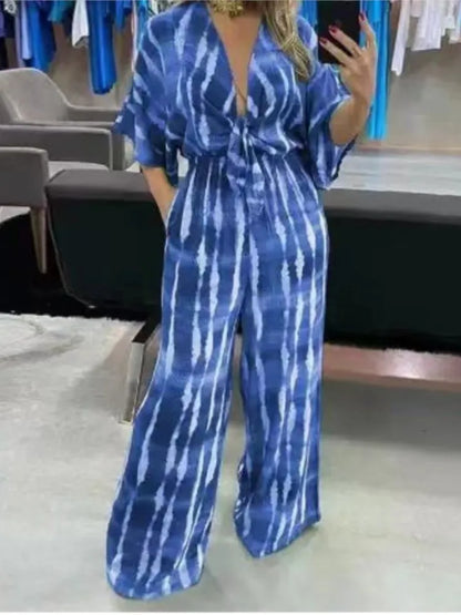 Valerie™ - Stijlvolle Jumpsuit met Wijde Pijpen