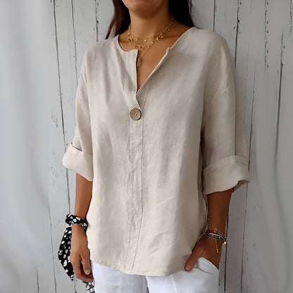 Amira™ - Casual Linnen Dames Blouse