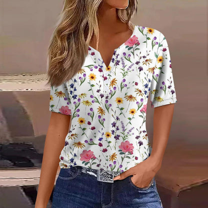 Alkema™- Zomerse Print V-hals Top