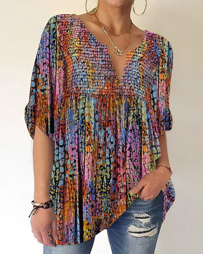 Elin - Stijlvolle Losvallende Boho Blouse