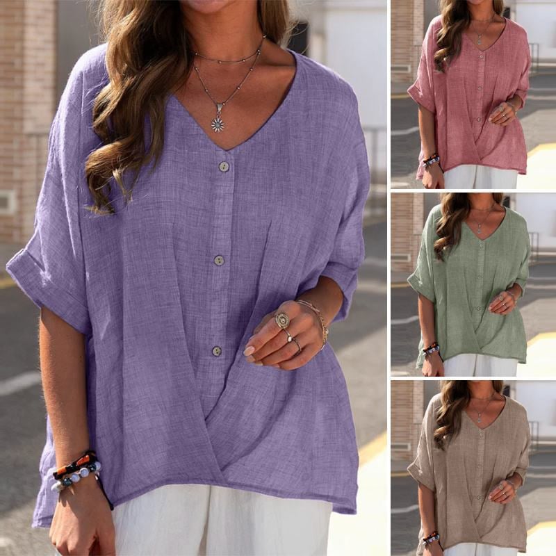 Patricia™ - Casual Linnen Pullover Blouse