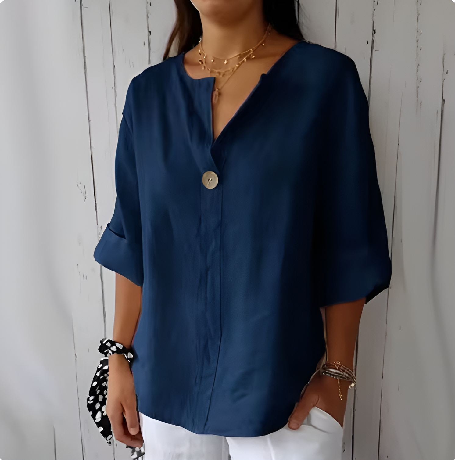 Amira™ - Casual Linnen Dames Blouse