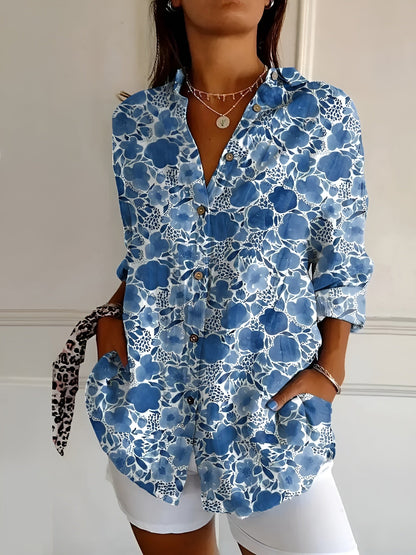 Trina™ - Elegante Bloemenprint Blouse